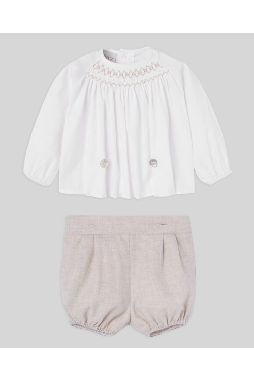 Conjunto Blusa + Pantalón  Pascua  Crudo/Angora