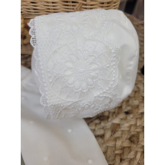 PELELE BAUTIZO F.VERDE MANGA FRANCESA CON CAPOTA verde-bco roto x