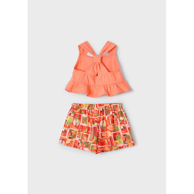 Conj. short punto crepe       mandarina