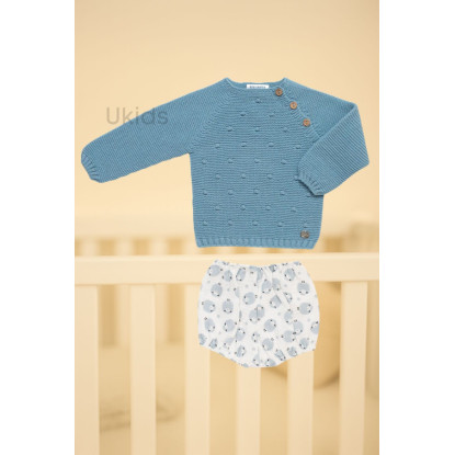 Conjunto Pantalon Ovejitas Azul Nube