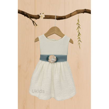VESTIDO BÁMBULA DESMANGADO LAZO oceano