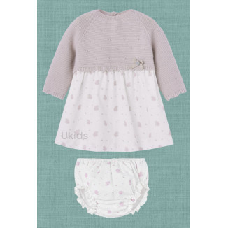 Conjunto Vestido Con Braga Malva