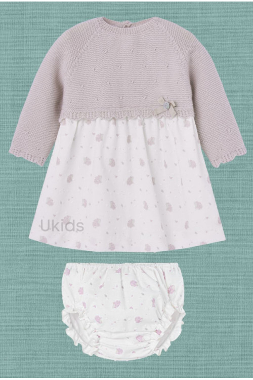 Conjunto Vestido Con Braga Malva
