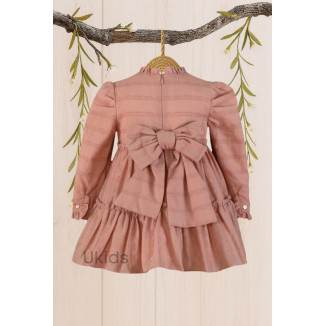Vestido Infantil Rosa Palo N