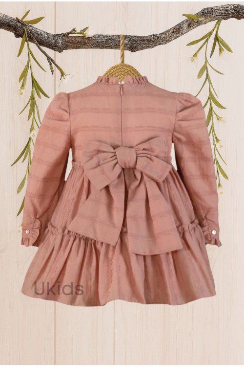 Vestido Infantil Rosa Palo N