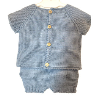CONJUNTO BEBE 'JERSEY+PANTALÓN CORTO' turquesa