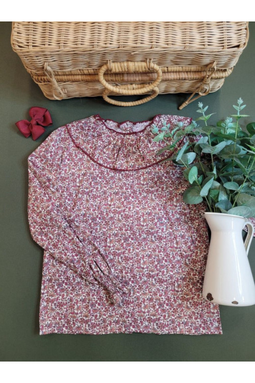 BLUSA FLOR COL. BERLIN granate