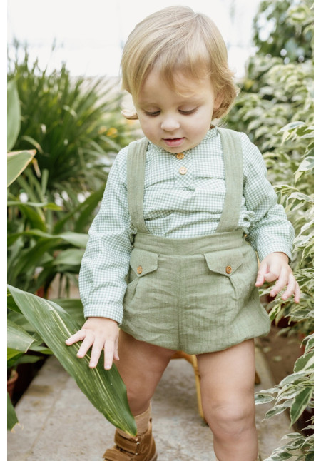 Conjunto Peto Bebé Colección Jade Verde Hoja