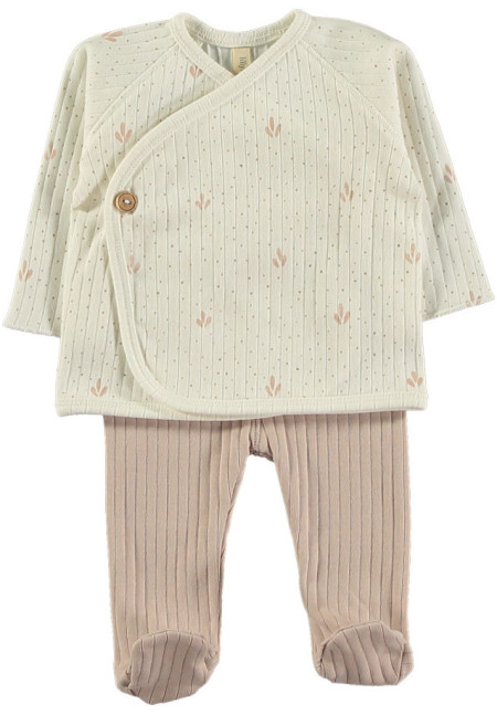 Conjunto primera puesta maxi rib Provence nude