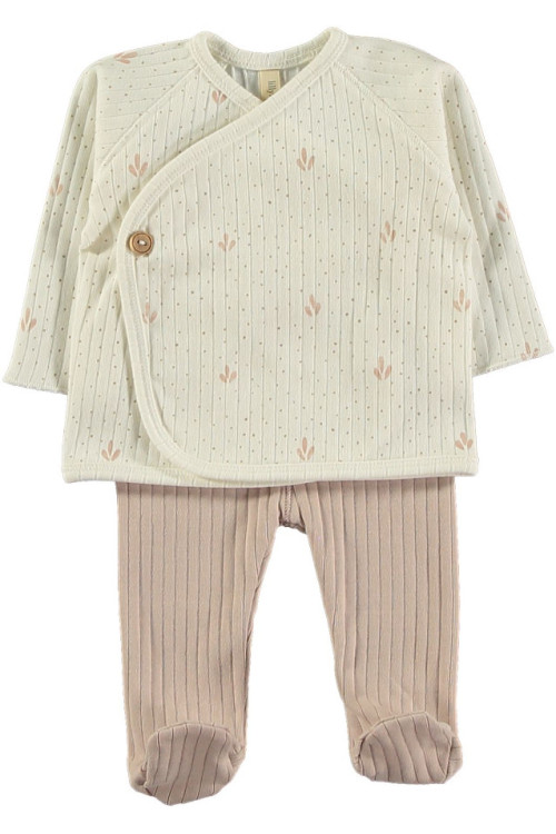 Conjunto primera puesta maxi rib Provence nude