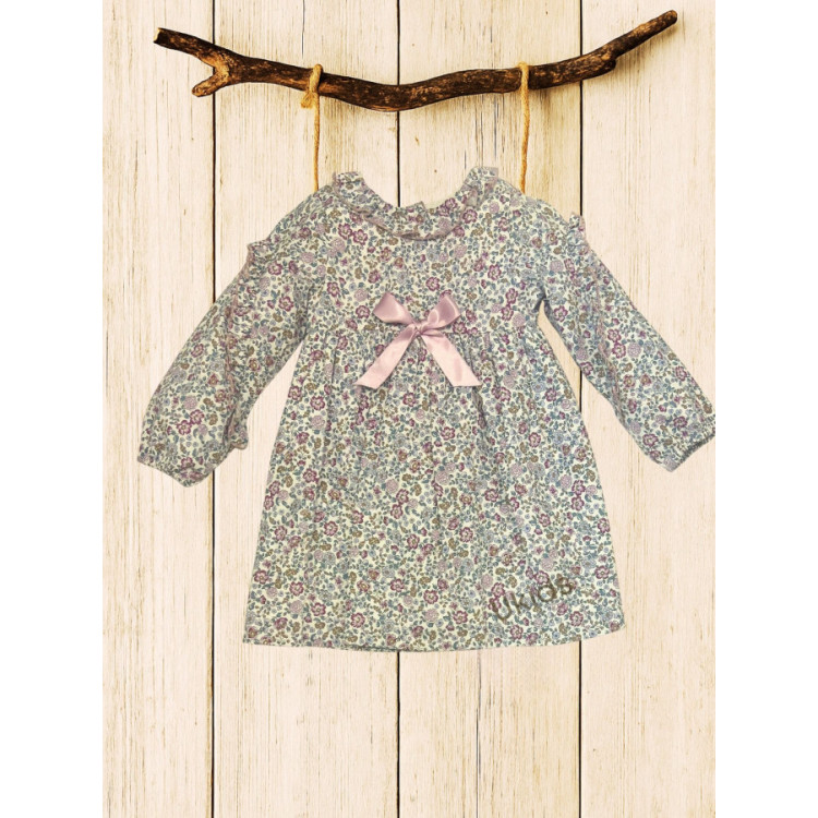 Vestido Flores Grape Malva