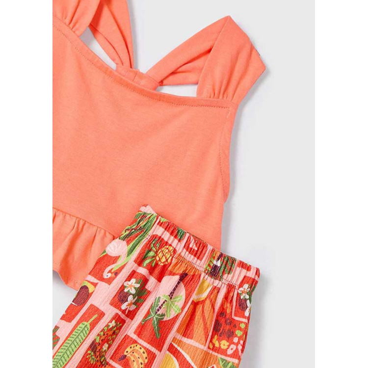 Conj. short punto crepe       mandarina