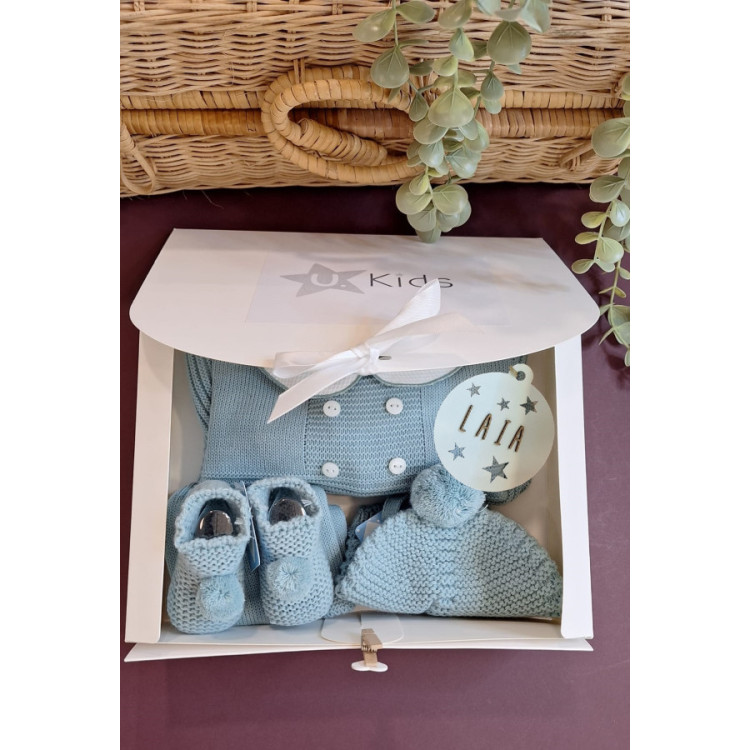 Caja Regalo-  Conjunto Culetín + Placa personalizada