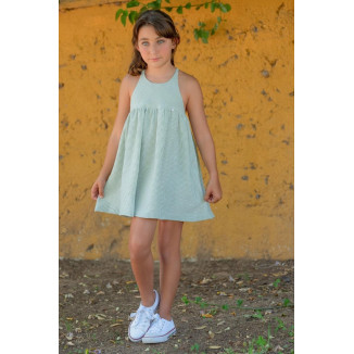 Vestido En Rayas De ........... Color Kaki