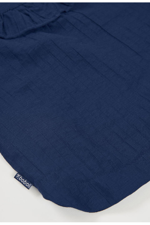 Conjunto Blusa Viscosa Y Falda-Pantalón Viscosa Flores Niña Azul Y Rosa