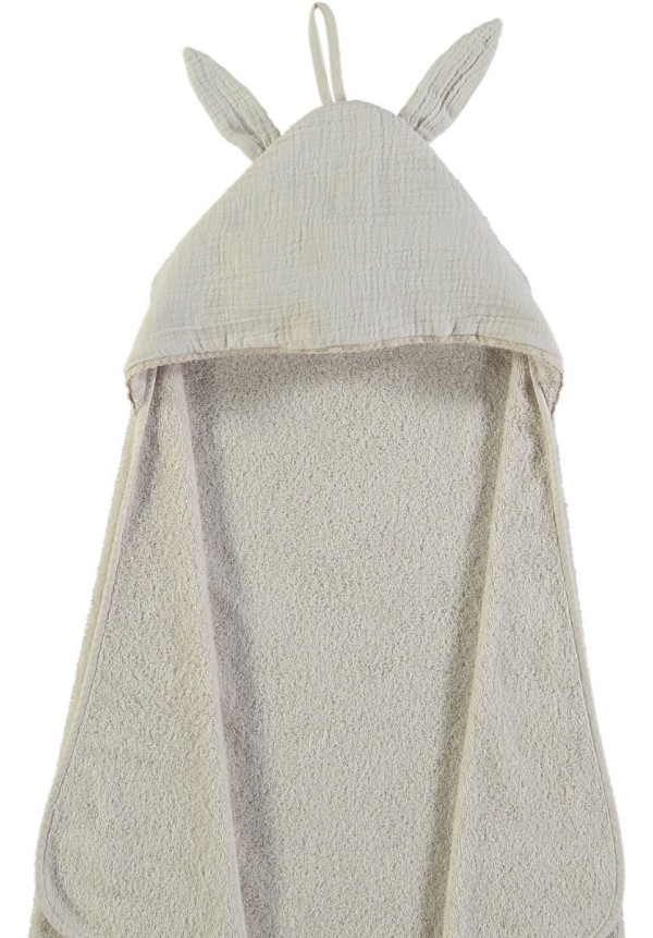 Capa Baño Rizo Orejitas Xl Towel Textures  Color Cream
