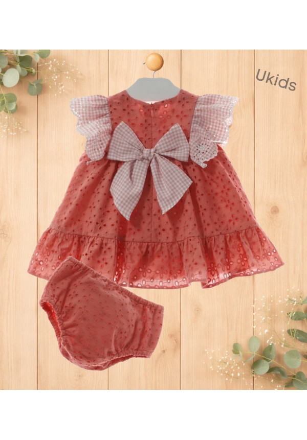 Vestido Bebe Con Braguita Art.0328 'Familia Maemuki' Coral
