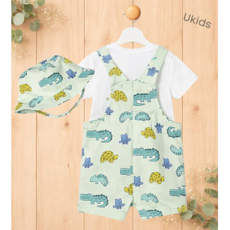 Conj. Peto Y Gorro Punto Manzana