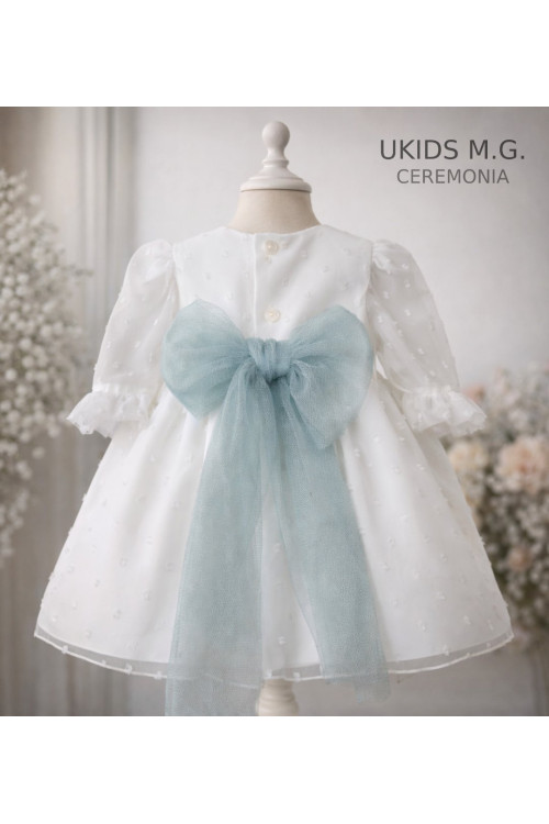 VESTIDO CEREMONIA PLUMETI GASA M/FRANCESA TUL VERDE