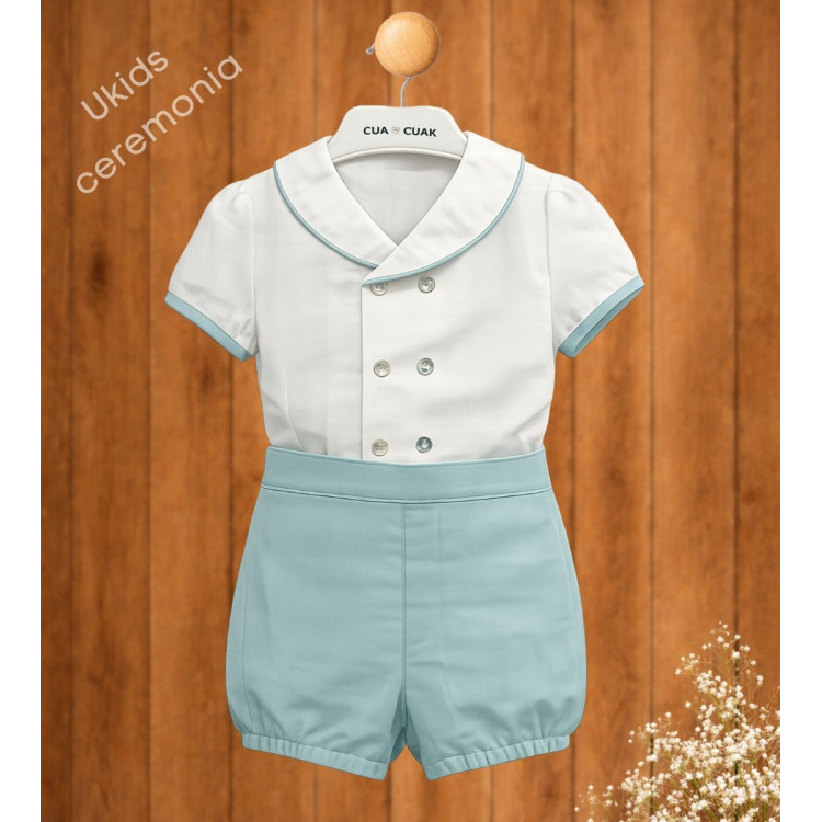 Conjunto Cruzado Lino Color Verde Empolvado