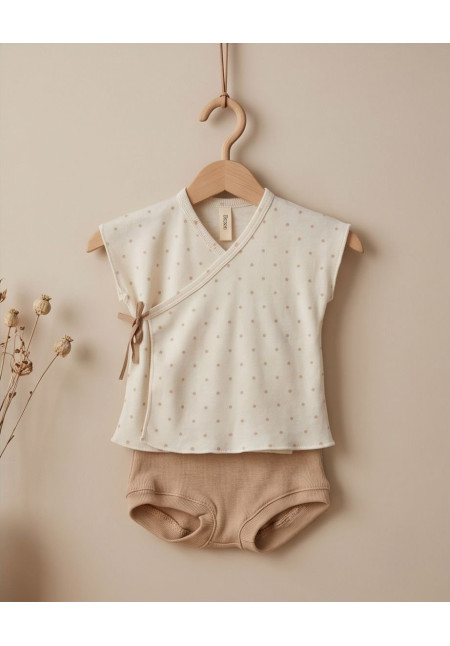 Conjunto camiseta cruzada manga corta + culotte. SMILE VENICE NUDE Conjunto camiseta cruzada manga corta + culotte. SMILE VENICE NUDE