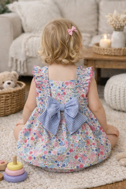 Vestido Bebe Con Braguita Art.0329 'Familia Marmolina' Fresa