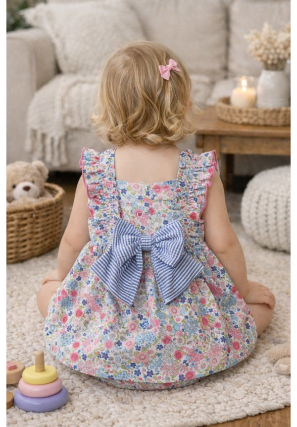 Vestido Bebe Con Braguita Art.0329 'Familia Marmolina' Fresa