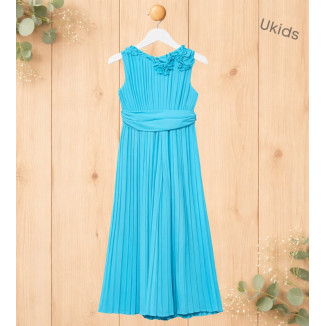 Mono Largo Crepe Plisado      Turquesa