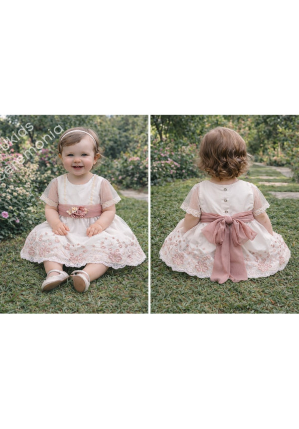 Conjunto Bordado Andromeda Color Rosa Empolvado