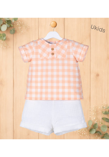 Conjunto 2 Piezas Bebé Niño Color  Color Mandarina