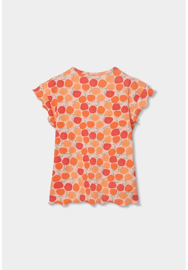 Pijama Canalé Estampado Niña Naranja