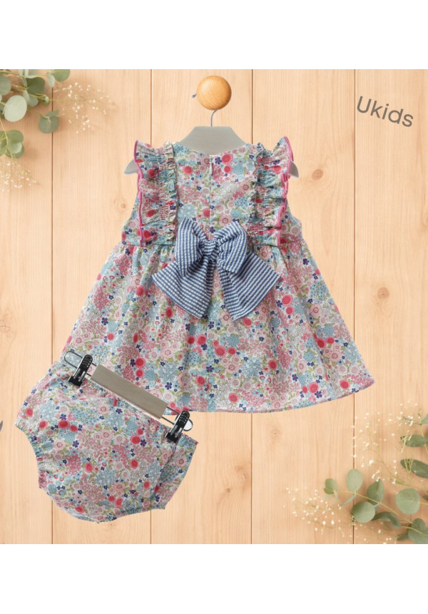 Vestido Bebe Con Braguita Art.0329 'Familia Marmolina' Fresa