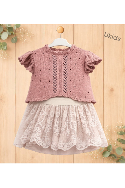 Top + Cubrefalda Duquesita Rosado