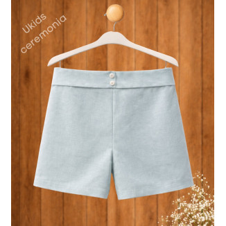 Pantalón Niño Cremallera, Fajín Color Hielo