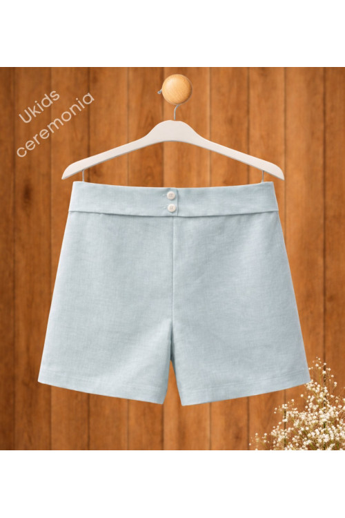 Pantalón Niño Cremallera, Fajín Color Hielo