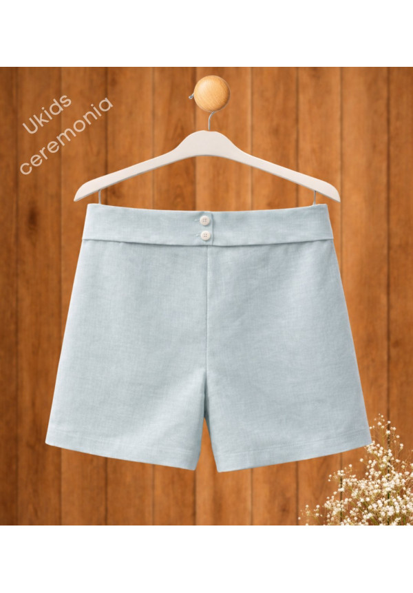 Pantalón Niño Cremallera, Fajín Color Hielo
