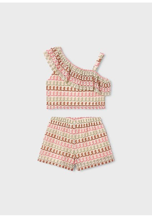 Conj. Short Punto Fantasia Mandarina