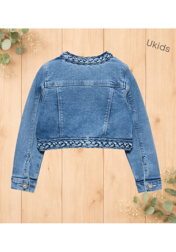 Cazadora Denim Perlas Bleached