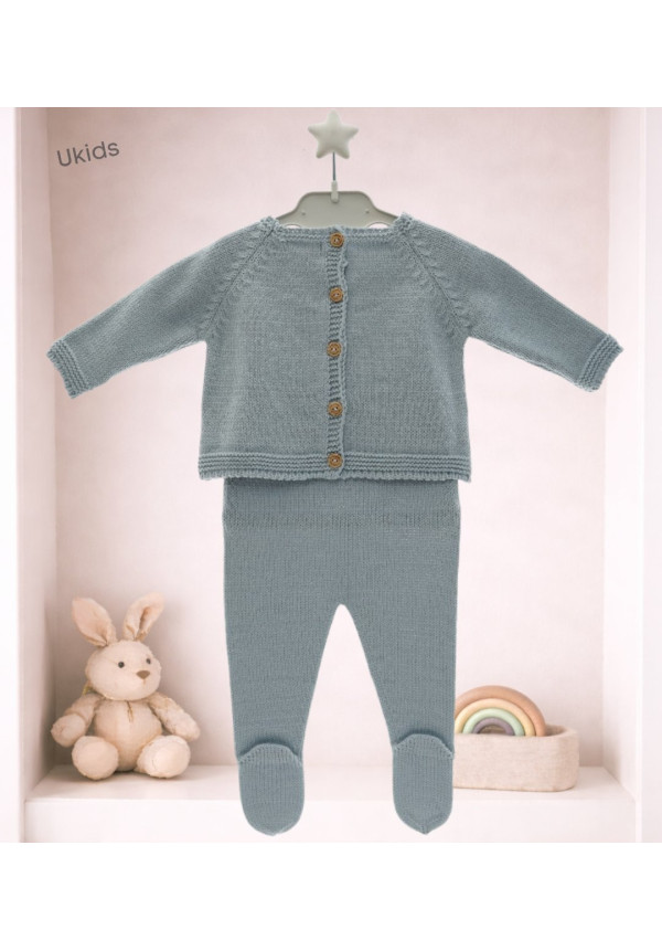 Conjunto Punto Bebe Art. 2016 Verde Seda
