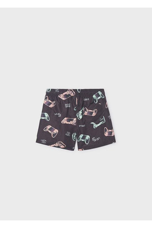 Bañador Estampado Negro