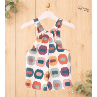 Peto Corto Manchas Bebé Niño Color Rosa Y Verde