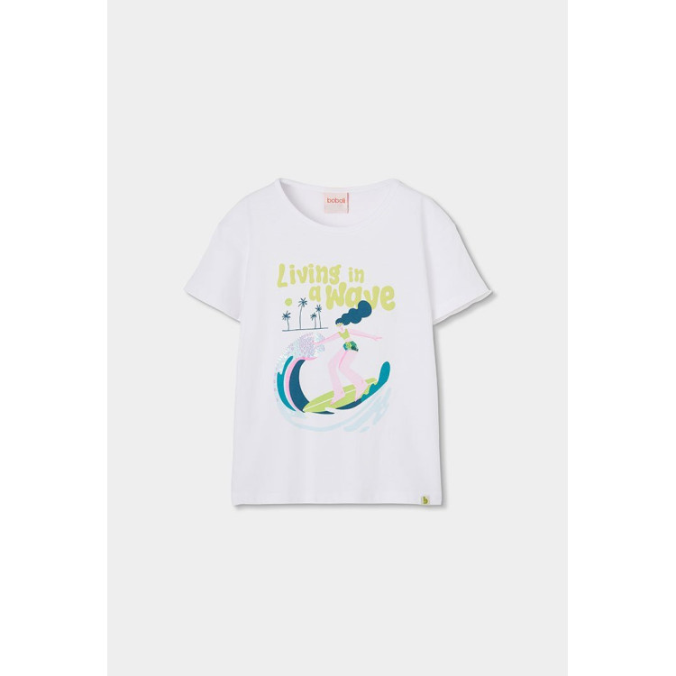 Camiseta Punto Manga Corta. Color Blanco