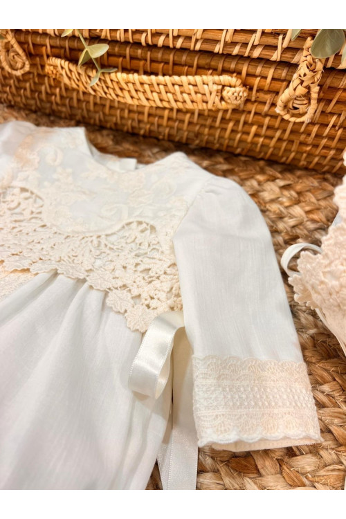 PELELE BAMBULA BORDADA MANGA FRANCESA crudo