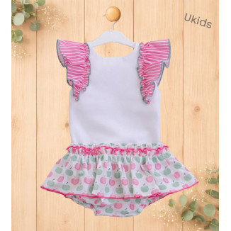 Blusa + Braguita Bebé Niña Fucsia