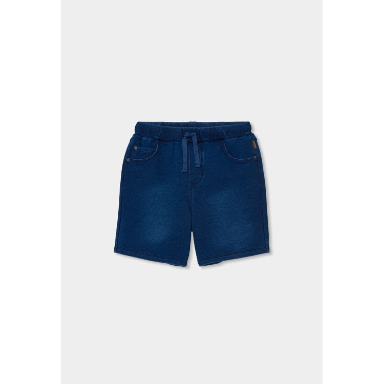 Bermudas Felpa Denim Niño. Color Azul