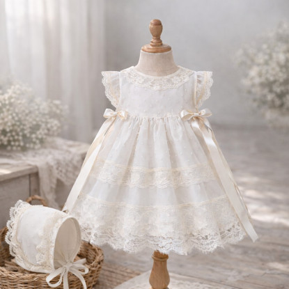 Vestido Bautizo Organza