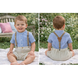 Conjunto Bebe Con Tirantes Art.0254 'Familia Marmolina' Nautico