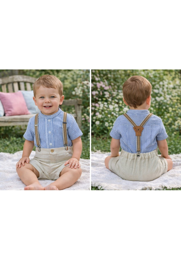 Conjunto Bebe Con Tirantes Art.0254 'Familia Marmolina' Nautico