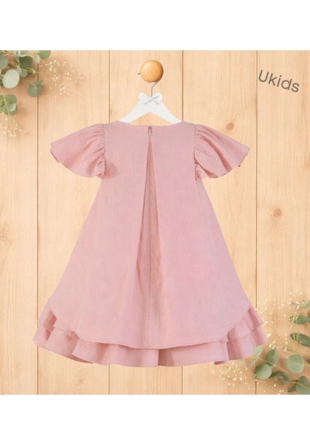 Vestido Infantil Niña. Rosa Palo