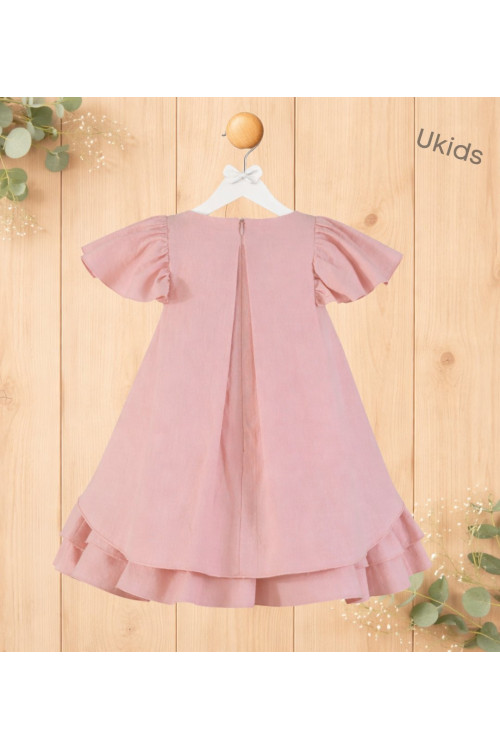 Vestido Infantil Niña. Rosa Palo